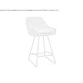 Fabric stool on a sled base with a footrest Cabras