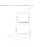 High stool with footrest Fosse