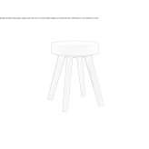 Low leather stool Susques