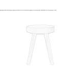 Low fabric stool Susques