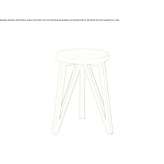 Solid wood stool Fermo