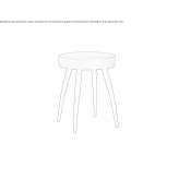 Low fabric stool Susques