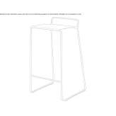 A tall, stackable steel stool Sesue