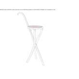 Folding beech stool Augsburg