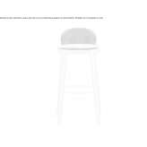 High fabric stool with footrest Wapello