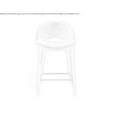 Leather stool with wooden base Pucioasa