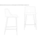 Leather stool with footrest Nijemci