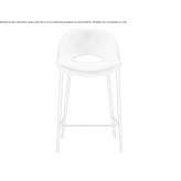 Leather stool with metal base Pucioasa