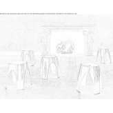 Aluminum casting stool Moeche