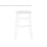 Fabric stool Ormylia