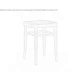 Low beech stool Marciana