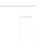 High beech stool with integrated cushion Wapello