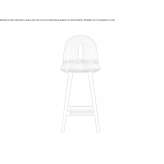 Wooden stool Mereni