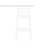 High beech stool Monjaras