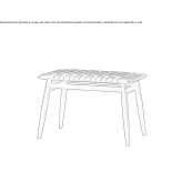 Low stool made of solid wood Nepos