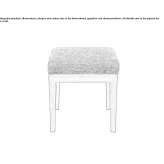 Low stool upholstered in fabric Gebiz