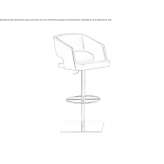 Height-adjustable stool with armrests Falicon