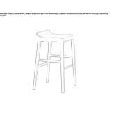 Stool with footrest Sosandra