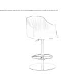 Height-adjustable stool with armrests Oimbra