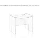 Wooden stool with leather seat and brass details Koson