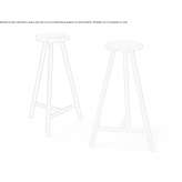 Oak stool with footrest Karlovo