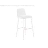 Upholstered fabric counter stool Heer