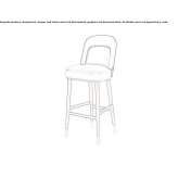 High stool with backrest Oren