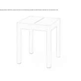 A low, stackable wooden stool Moresco