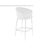 Upholstered stool with armrests and footrest Cachora