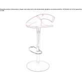 Technopolymer swivel stool with height adjustment Wylie