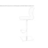 High swivel stool with footrest Ossana