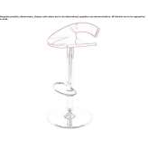 Technopolymer stool with height adjustment Wylie