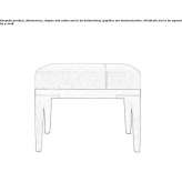 Low stool upholstered in fabric Tado