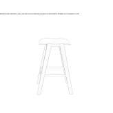 Upholstered wooden stool Orista