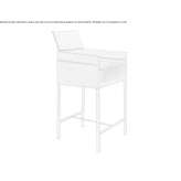 Kitchen stool with backrest and footrest Narara