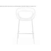Stool made of high-quality technopolymer with footrest Ringling