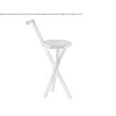 Folding table in ash and metal Offstein