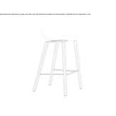 Polypropylene stool with footrest Tatui