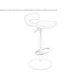 A high, upholstered stool with adjustable height Zhuravli