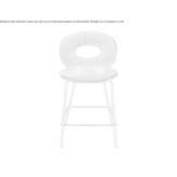 Upholstered stool with backrest Formica
