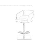 High stool with footrest Falicon