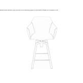 Height-adjustable swivel stool with armrests Louros