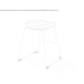 low sleigh-shaped stool with a footrest Assas