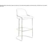 Upholstered, leather kitchen stool with footrest Hope