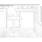 Stool with gas lift and footrest Koran