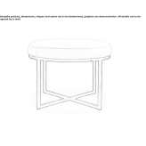 Low stool upholstered in leather Perzow