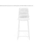 Sleigh-shaped kitchen stool with footrest Wagna