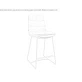 Sleigh-shaped kitchen stool with footrest Villadoz