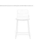 Sleigh-shaped kitchen stool with footrest Wagna