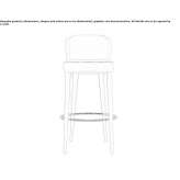 High stool with footrest Lukavice
